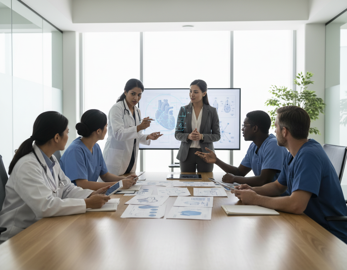 CodeTherapy researchers and clinicians collaborating in a meeting room